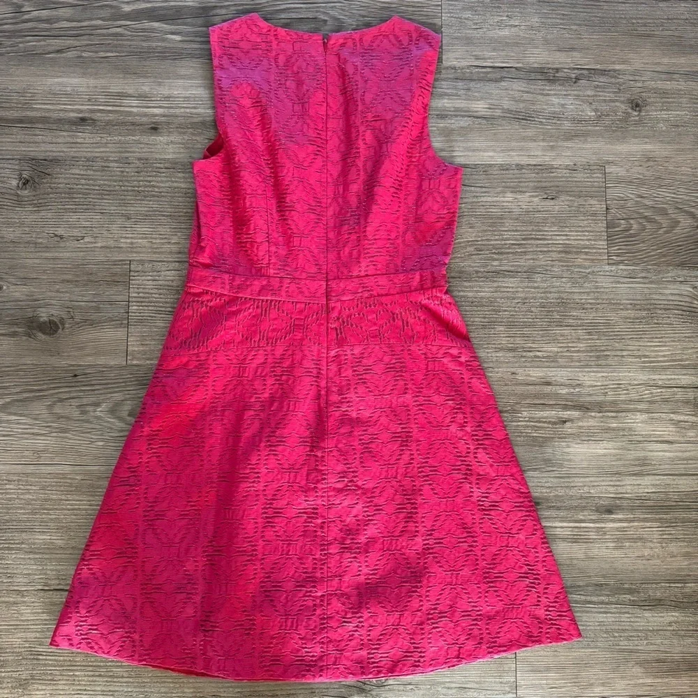 NWT J.Crew Dark Ruby Jacquard Eyelet Dress Size 6
